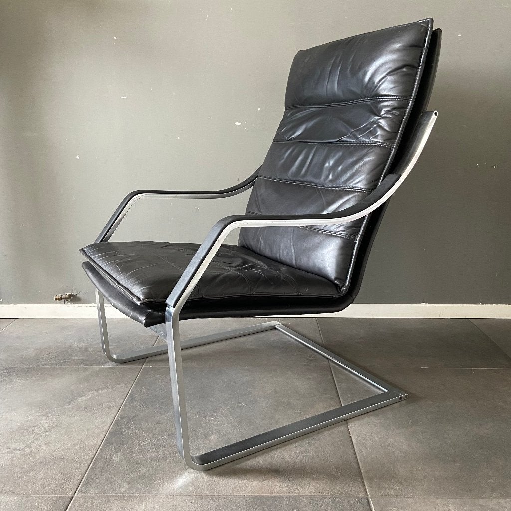 Jaren 70 fauteuil Rudolf B Glatzel Walter Knoll, Huis en Inrichting, Fauteuils, Ophalen, Metaal, Gebruikt, Industrieel design