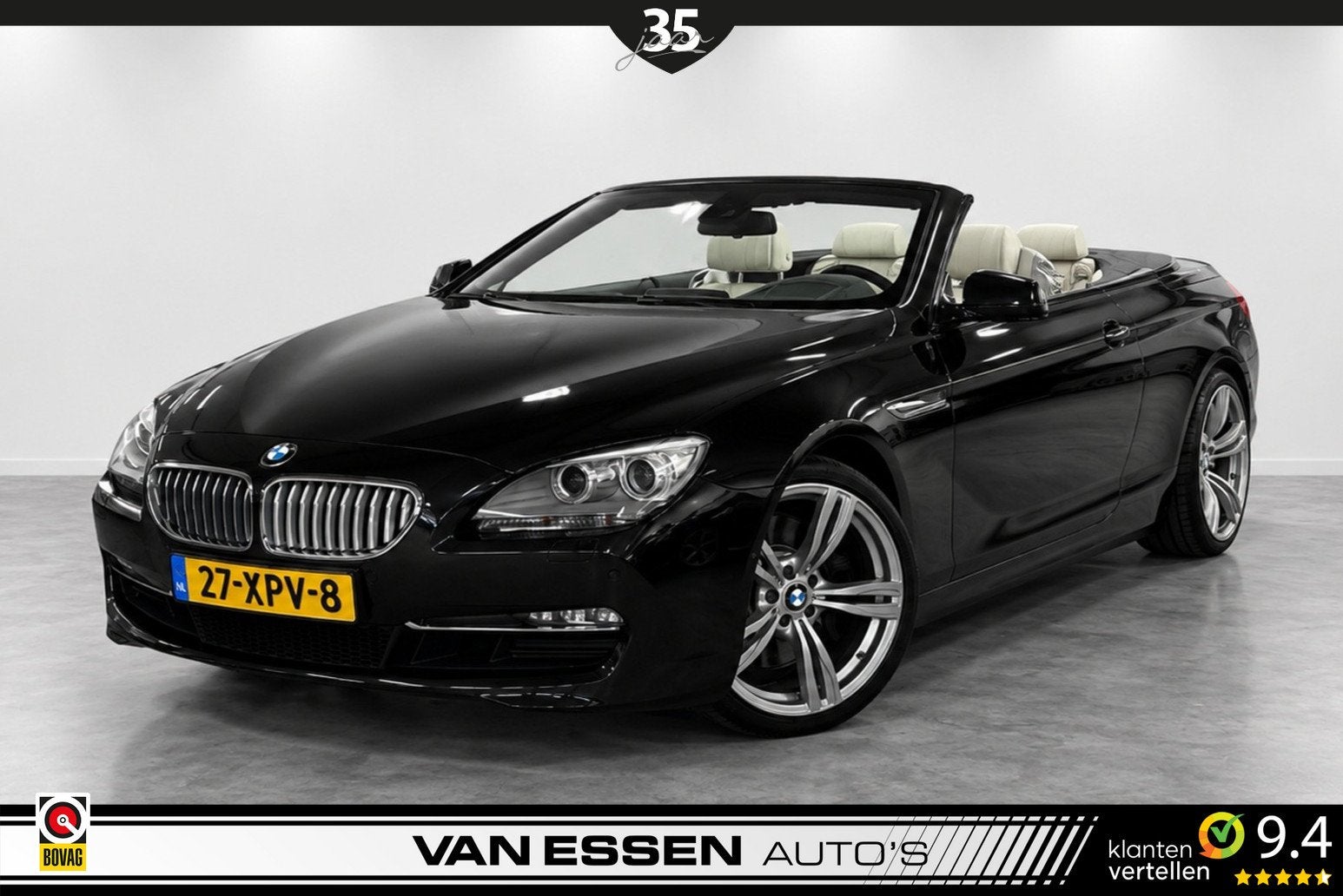 BMW 6 Serie Cabrio 650i High Executive Leder Head-Up Navi 36, Auto's, Automaat, Euro 5, Achterwielaandrijving, Gebruikt