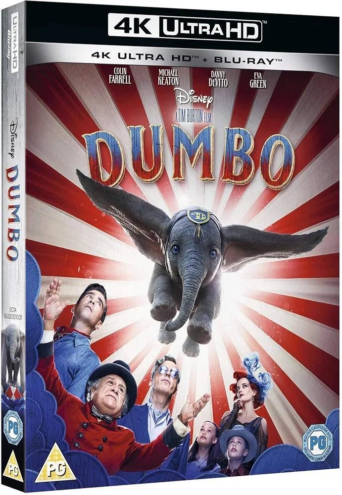 Dumbo live Action 4K Ultra HD/UHD Blu-Ray UK (Geseald) Slip, Ophalen of Verzenden, Nieuw in verpakking, Actie