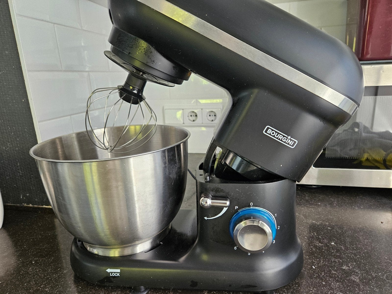 Bourgini Keukenmachine z.g.a.n - Zwart met RVS kom, 3 tot 4 liter, Ophalen, Gebruikt, 3 snelheden of meer