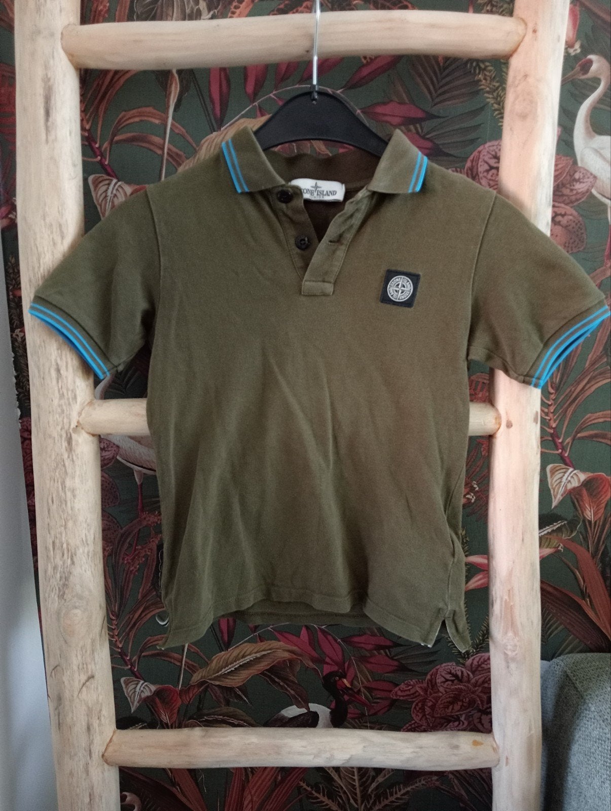 Stone Island Junior polo groen maat 128 8jaar, Jongen of Meisje, Ophalen of Verzenden, Zo goed als nieuw, Stone Island