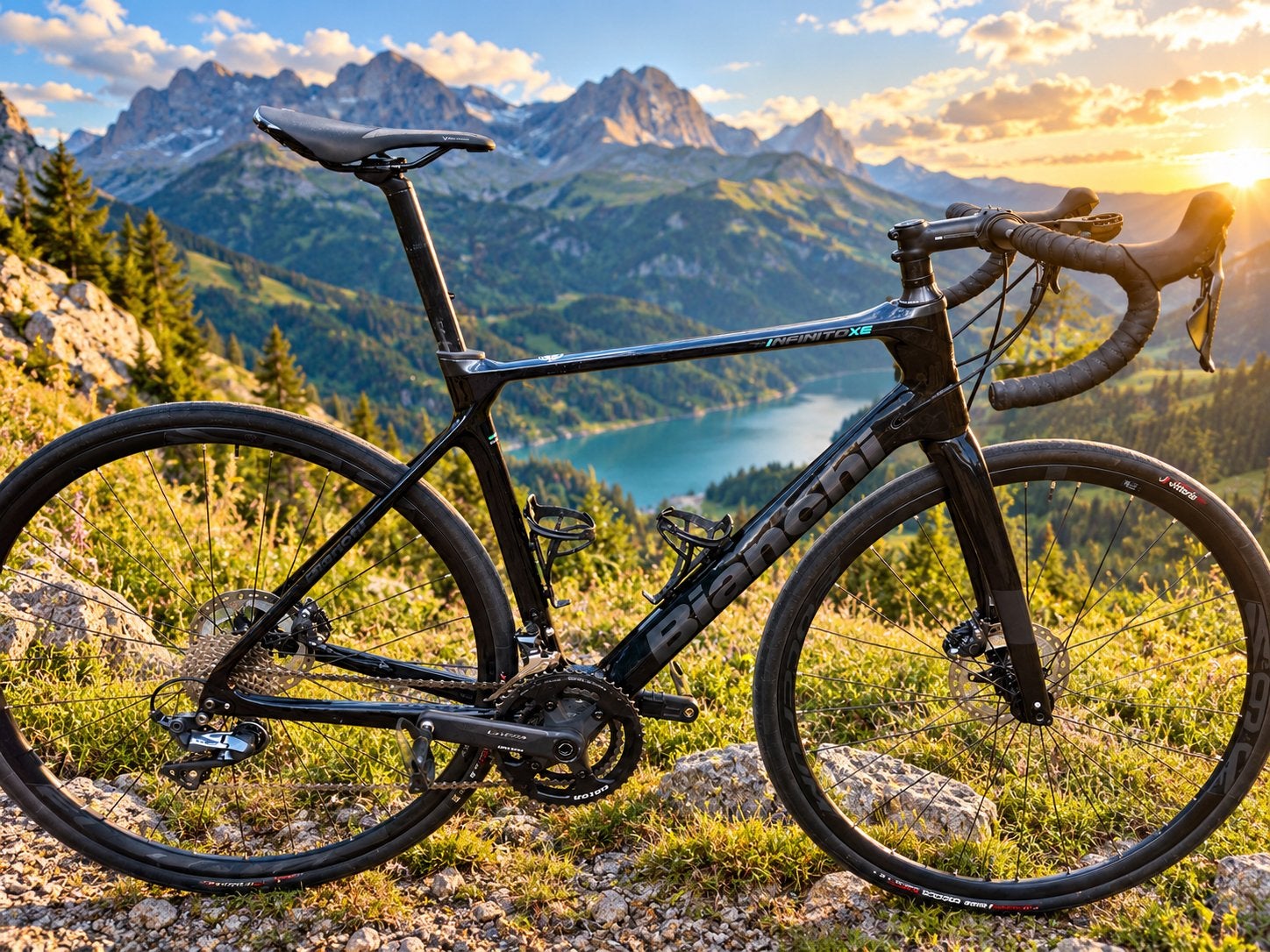 Heren Racefiets Bianchi Infinito XE zwart (2025) ZGAN, 28 inch, Carbon, Heren, Zo goed als nieuw