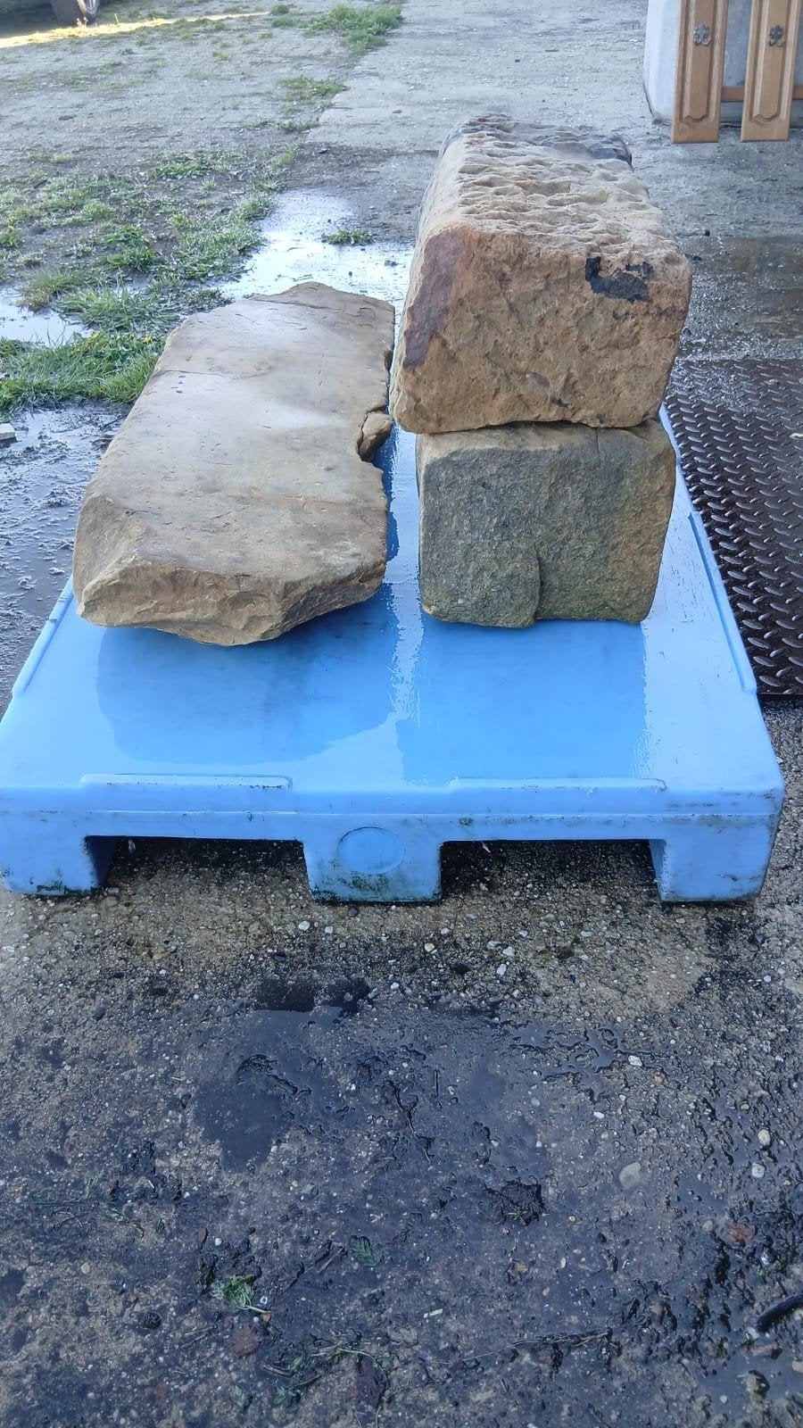 Natuurstenen blokken en platen - Decoratie/Tuin, Ophalen of Verzenden, Gebruikt