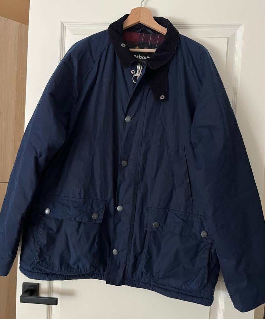 Barbour wax coat (winterjas) donkerblauw XXL -, Ophalen, Zo goed als nieuw, Overige maten, Blauw