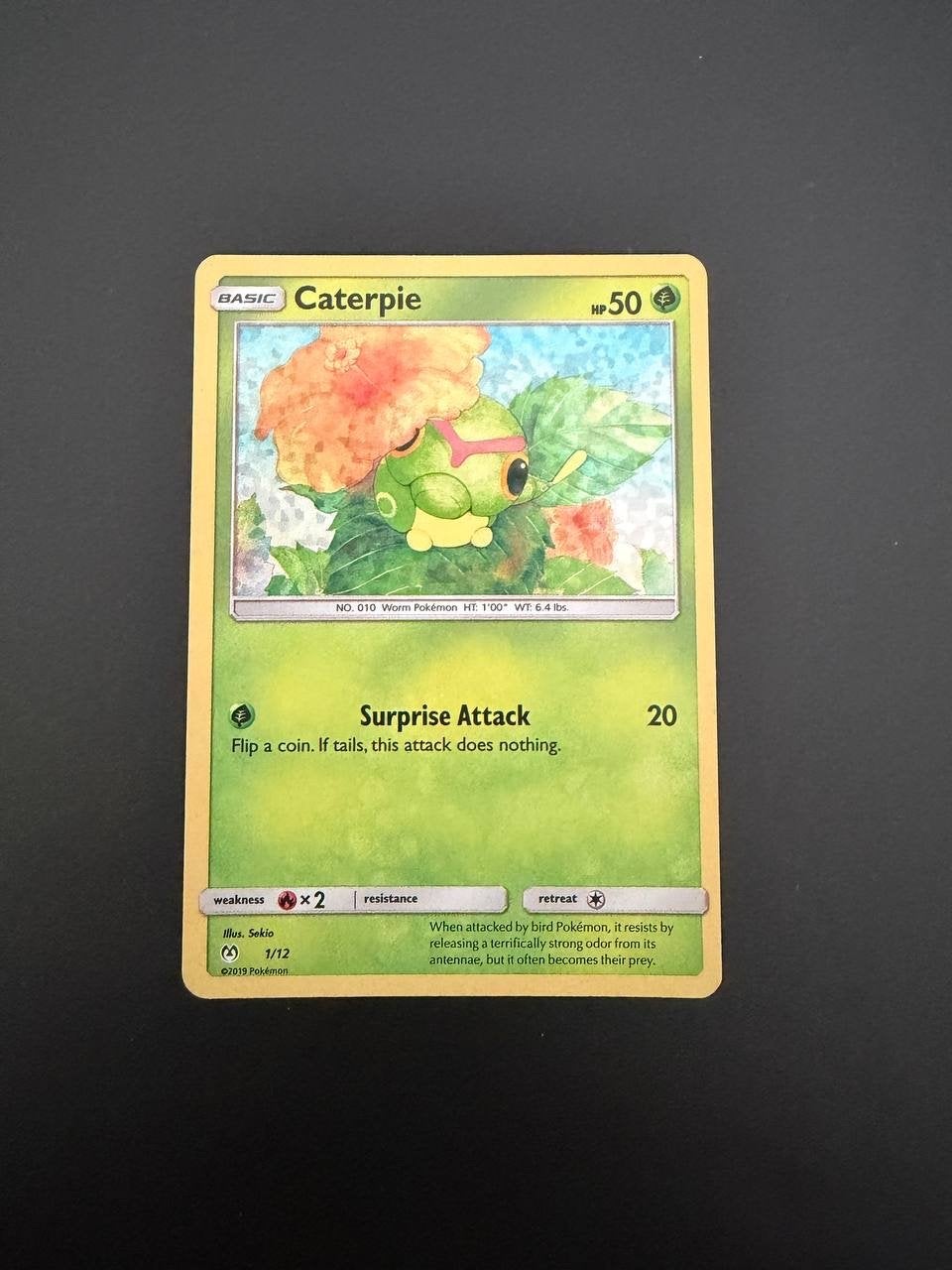 Caterpie 1/12 - McDonalds Pokémon Kaart 2019, Ophalen of Verzenden, Gebruikt, Losse kaart