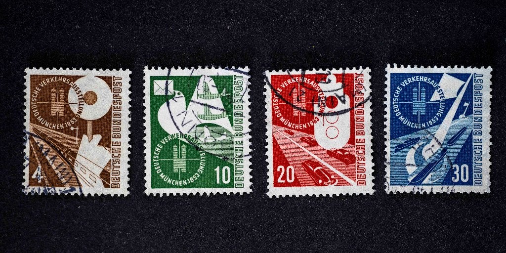 postzegels BRD 1953, Ophalen of Verzenden, BRD, Gestempeld