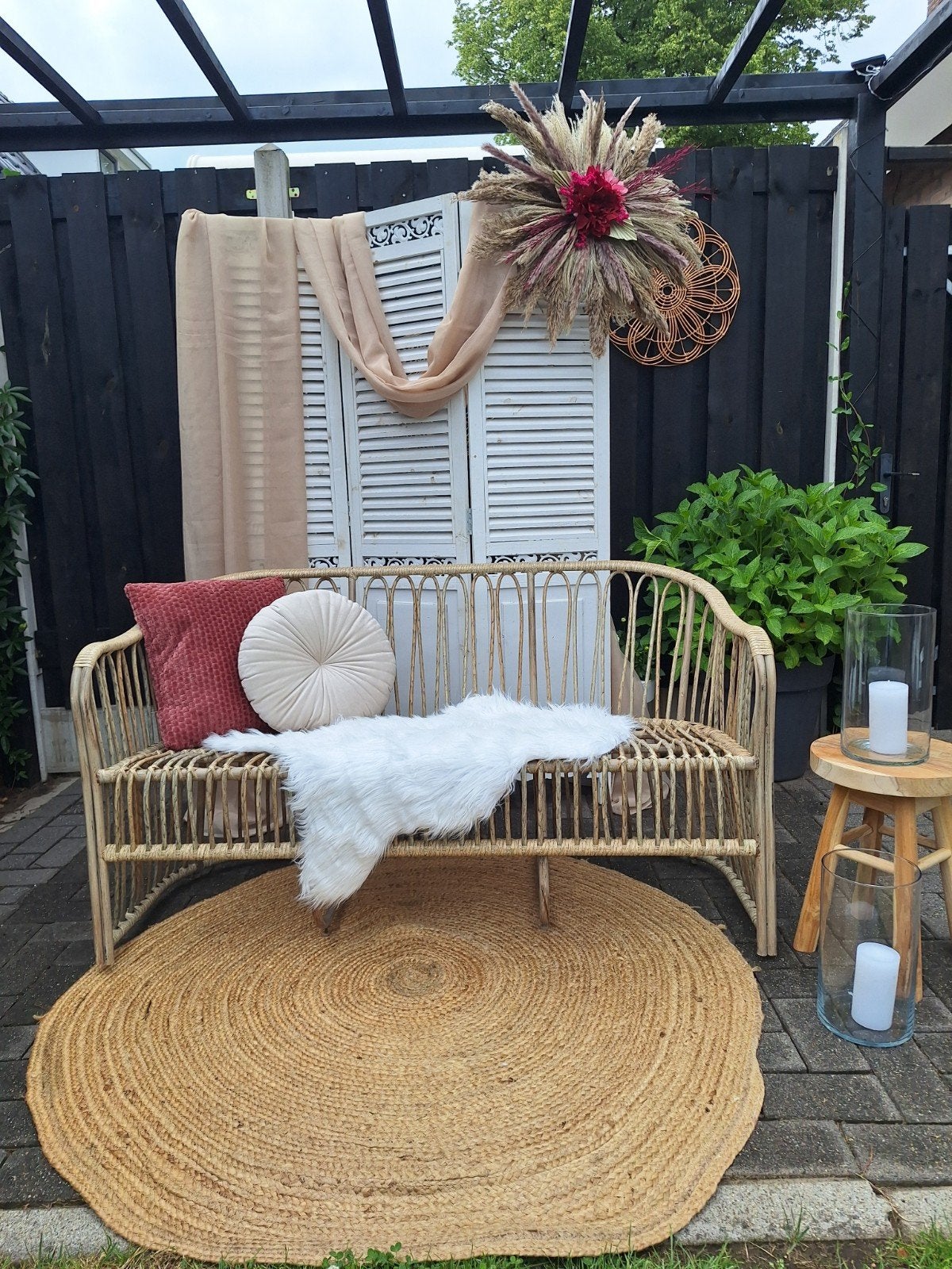 Rotan bankje te huur voor bruiloft, Kleding | Dames, Ophalen, Accessoires