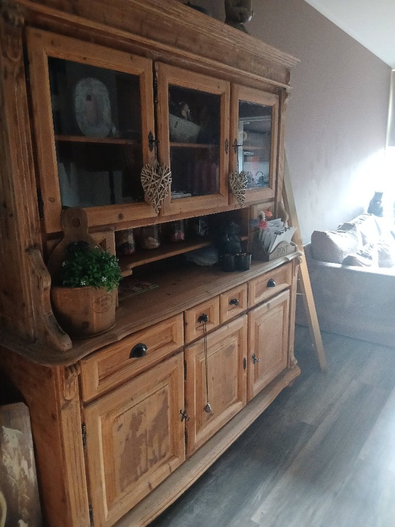 Kast in 2 delen, Ophalen, Gebruikt, Met lade(s), 150 tot 200 cm