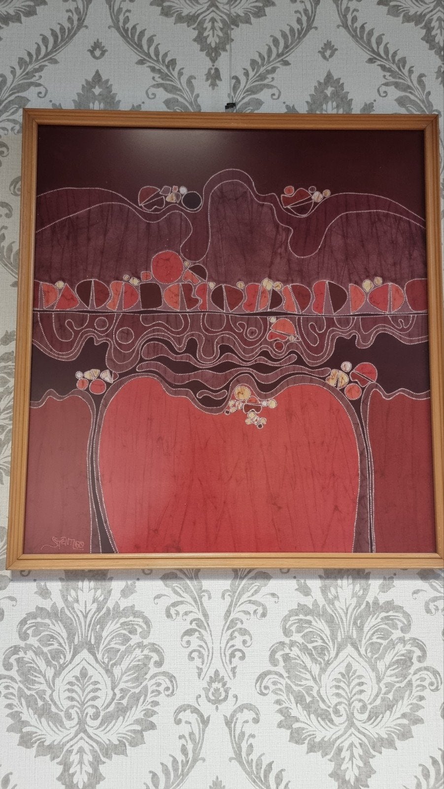 Batik Schilderijen - 3 Luik, Antiek en Kunst, Ophalen, Indonesië, Meerkleurig, Handgemaakt