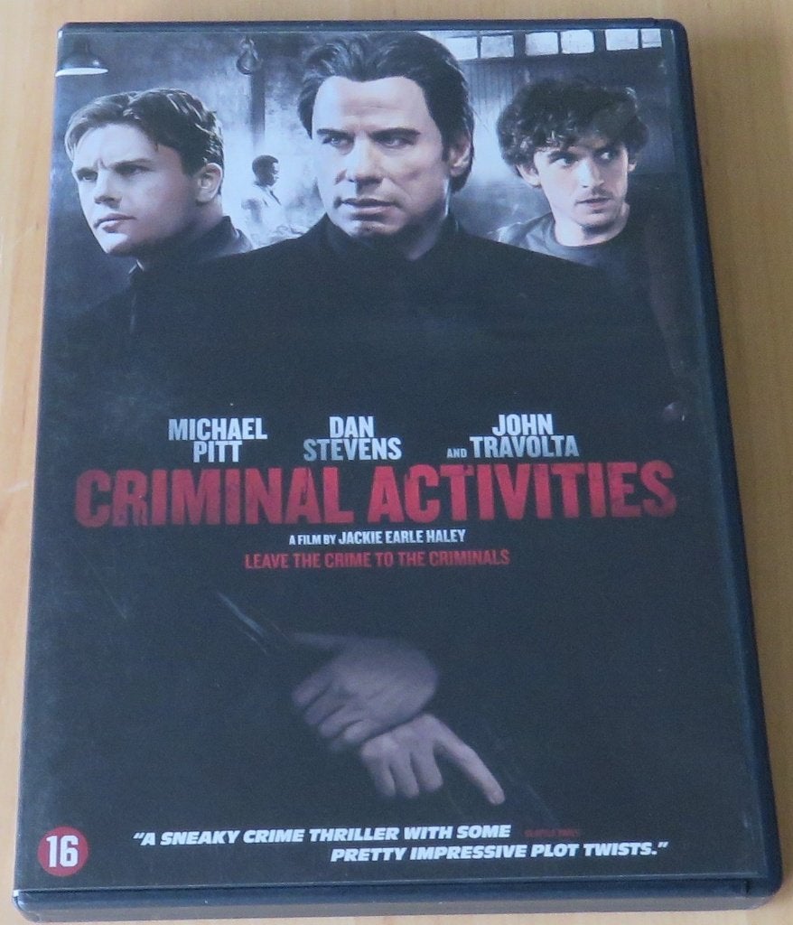 DVD Criminal Activities (2015) Dan Stevens, John Travolta, Ophalen, Maffia en Misdaad, Vanaf 16 jaar, Nederlands