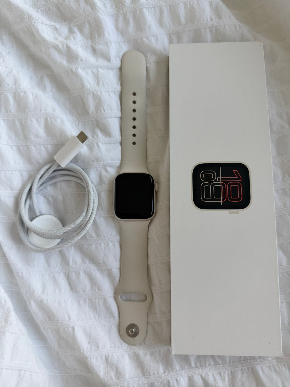 APPLE Watch SE 3 GPS - 40mm Starlight band S/M, Ophalen, GPS, Zo goed als nieuw, IOS