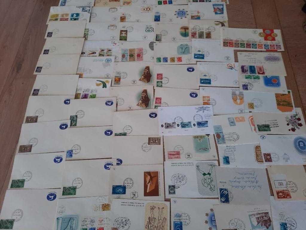 Israel. Bijna 60 FDC's jaren 50. Meest onbeschreven., Postzegels en Munten, Postzegels | Eerstedagenveloppen, Ophalen of Verzenden