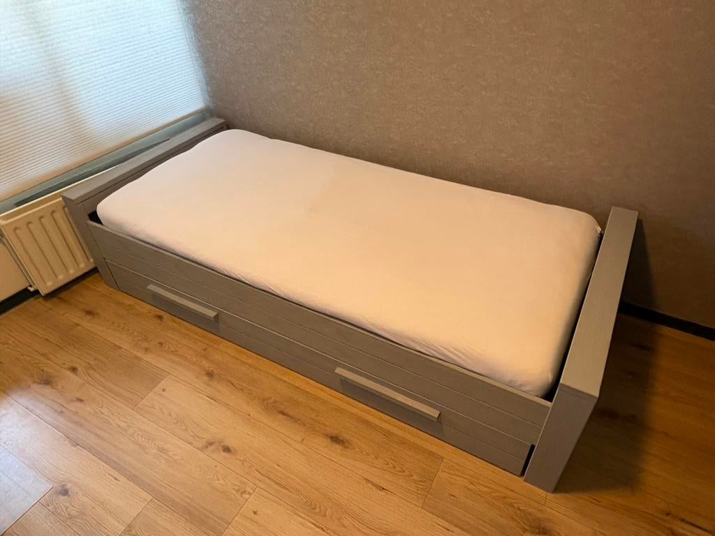 WOOOD Dennis éénpersoonsbed incl. opberglade, Ophalen, 90 cm, Eenpersoons, 200 cm