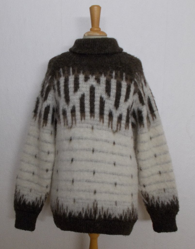 Noorse dikke 100% wollen col trui made in Denmark! S/M, Verzenden, Zo goed als nieuw, Maat 38/40 (M), Bruin