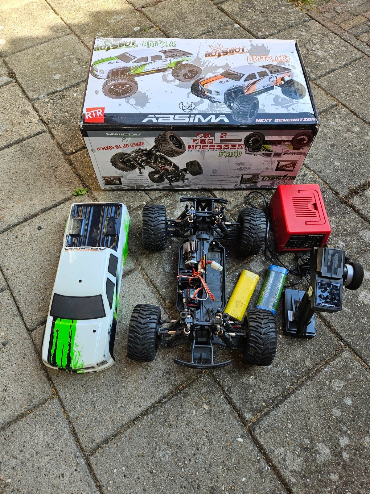 Absima Hot Shot AMT 2.4 bl RTR RC Auto, Gebruikt, Auto offroad, Schaal 1:10, RTR (Ready to Run)