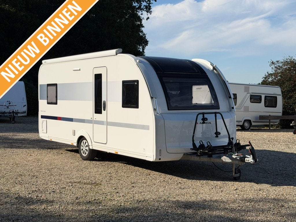 Adria Adora 522 UP Mover Luifel Fietsenrek, Rondzit, Schokbreker, Bedrijf, 5 tot 6 meter