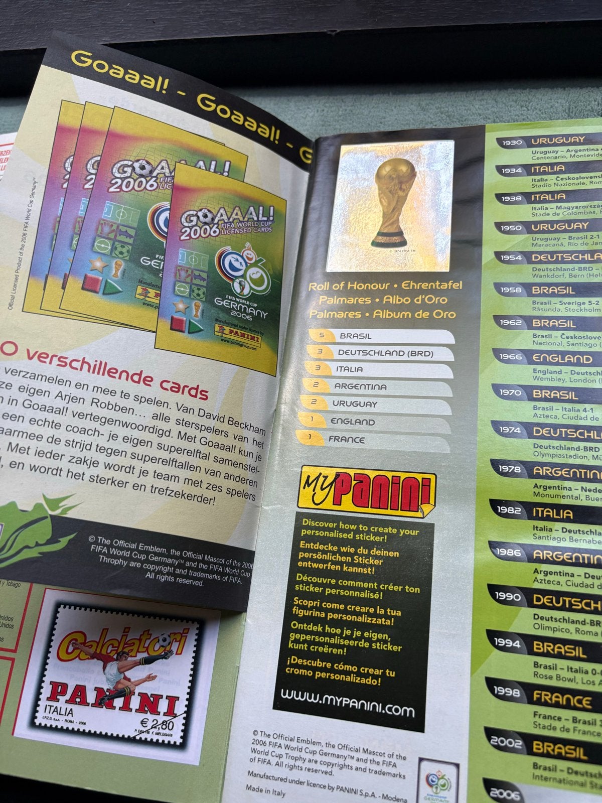 Panini FIFA World Cup Germany 2006 Sticker Album, Ophalen of Verzenden, Gebruikt, Buitenlandse clubs, Poster, Plaatje of Sticker