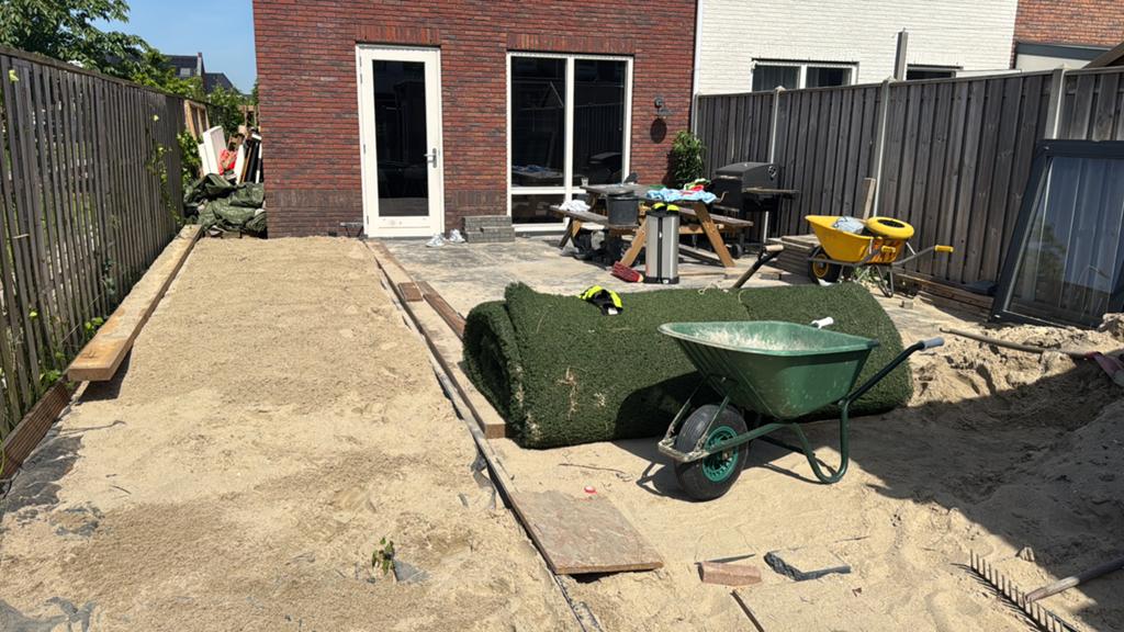 Kunstgras 4 cm hoog 12x1,8mtr, Tuin en Terras, Ophalen, Zo goed als nieuw, 10 tot 20 m², Kunstgras