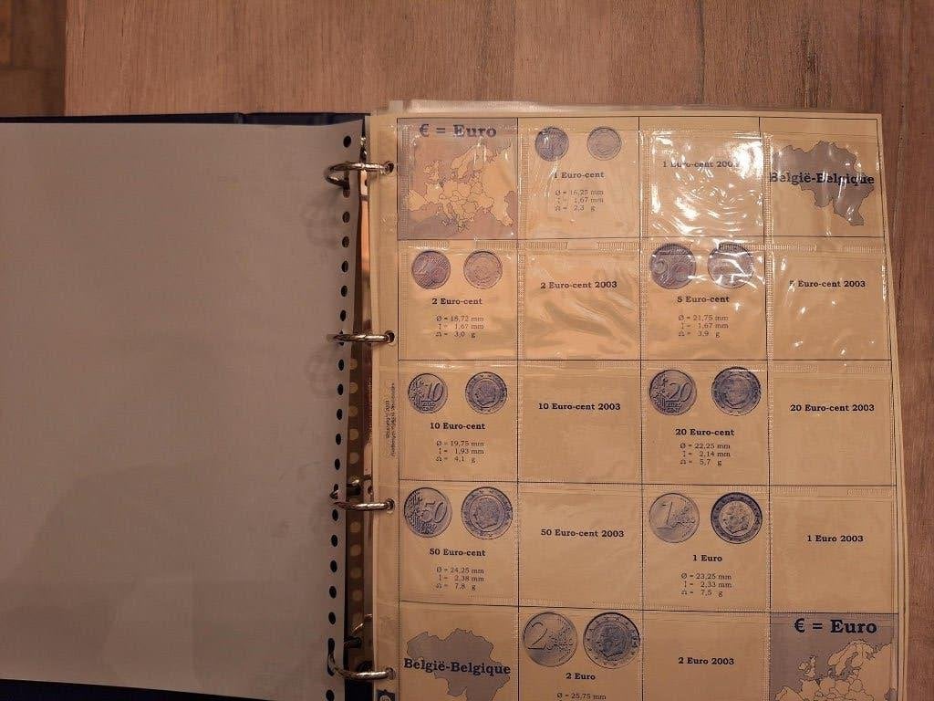 Veel Euromunten diverse landen in 36 Hartberger muntbladen, Postzegels en Munten, Ophalen of Verzenden, Overige landen, Overige waardes
