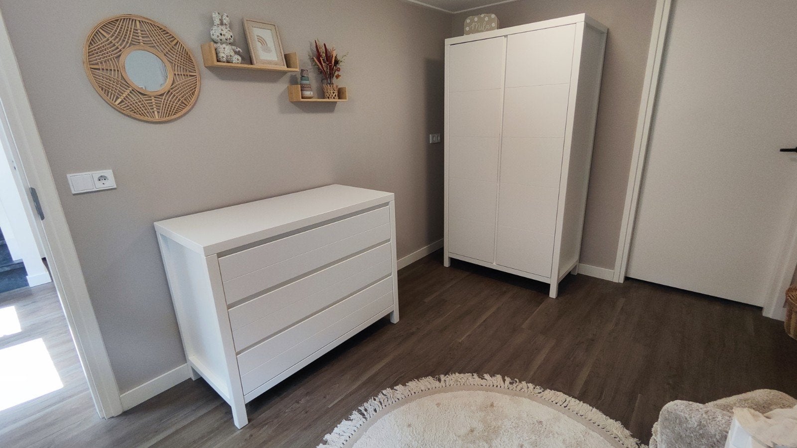 Babykamer Babypark Atlantic wit - ledikant, commode, kast, Ophalen, Gebruikt, Jongetje of Meisje