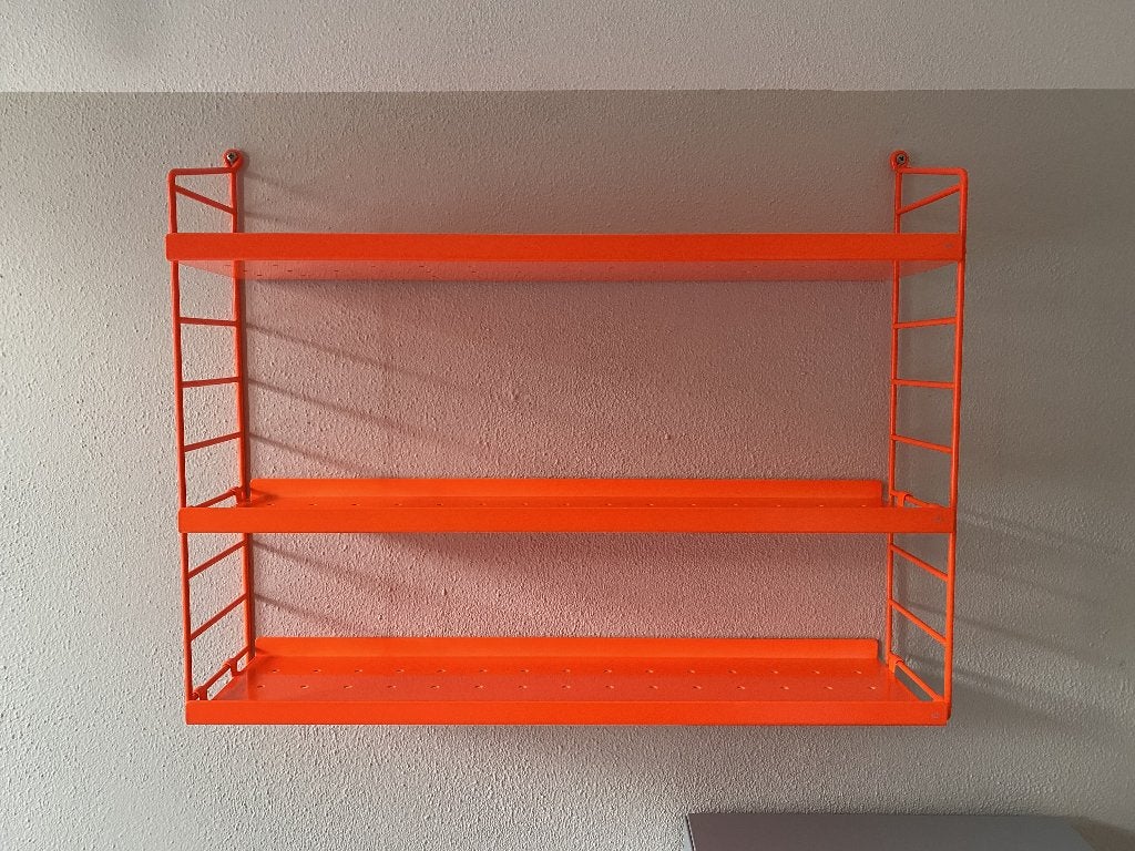 Limited edition String Furniture shelf in neon oranje, Ophalen, Zo goed als nieuw, Minder dan 150 cm, Minder dan 25 cm