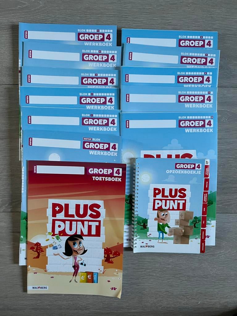 Pluspunt Groep 4 rekenen Werkboeken en Conditietraining Set, Boeken, Ophalen, Gelezen, Overige niveaus, Overige vakken