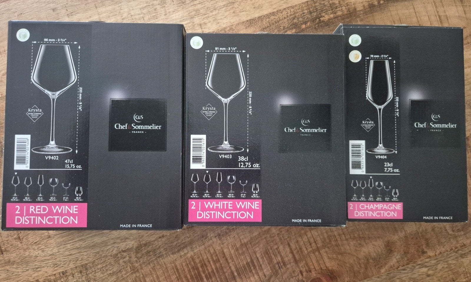 Chef Sommelier Distinction Glazen Set - Nieuw in Doos, Ophalen, Glas of Glazen, Overige merken, Nieuw