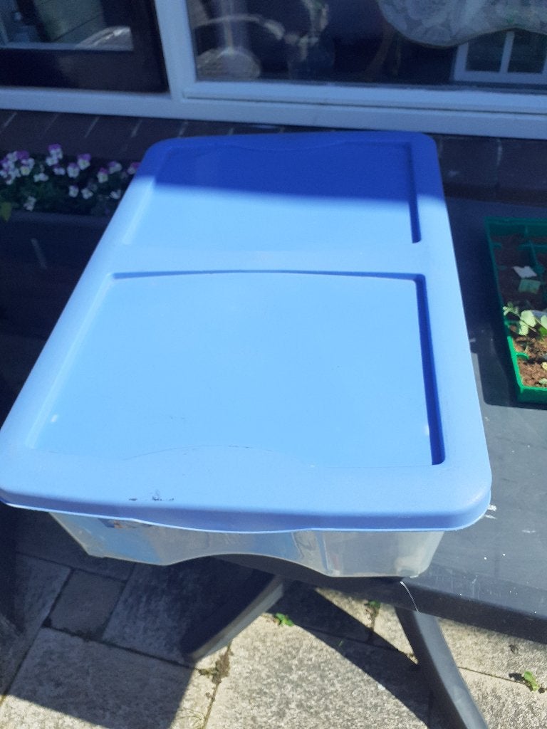 opbergbox met wieltjes, Doe-het-zelf en Verbouw, Kratten en Dozen, Ophalen, 50 tot 75 cm, Zo goed als nieuw, Minder dan 40 cm