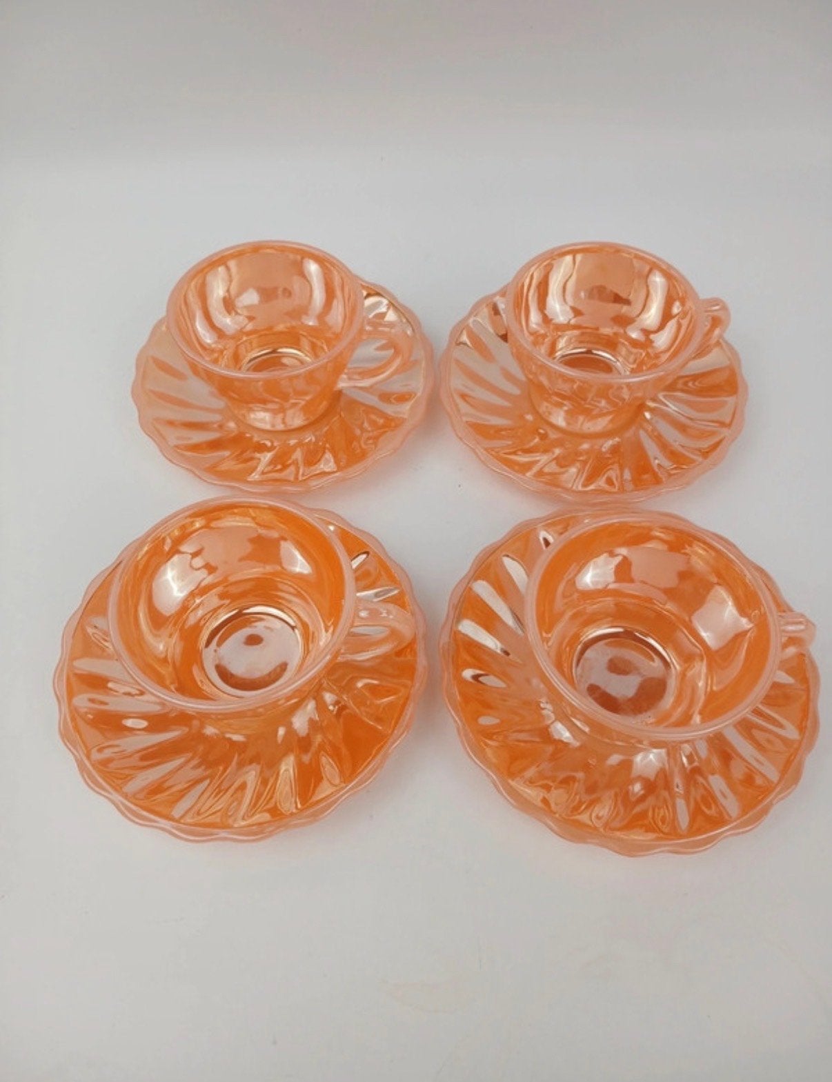 Set van 4 Vintage anchor hocking Fifire King  kopjes, Ophalen of Verzenden