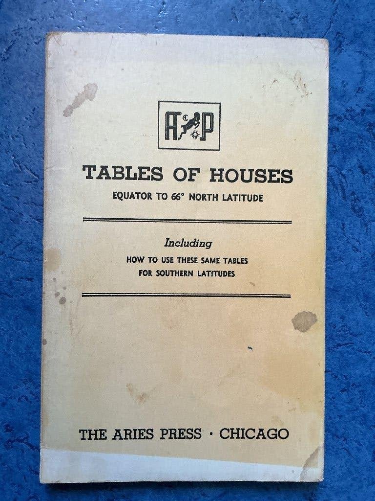 Tables of Houses, Verzenden, Gelezen, The Aries Press