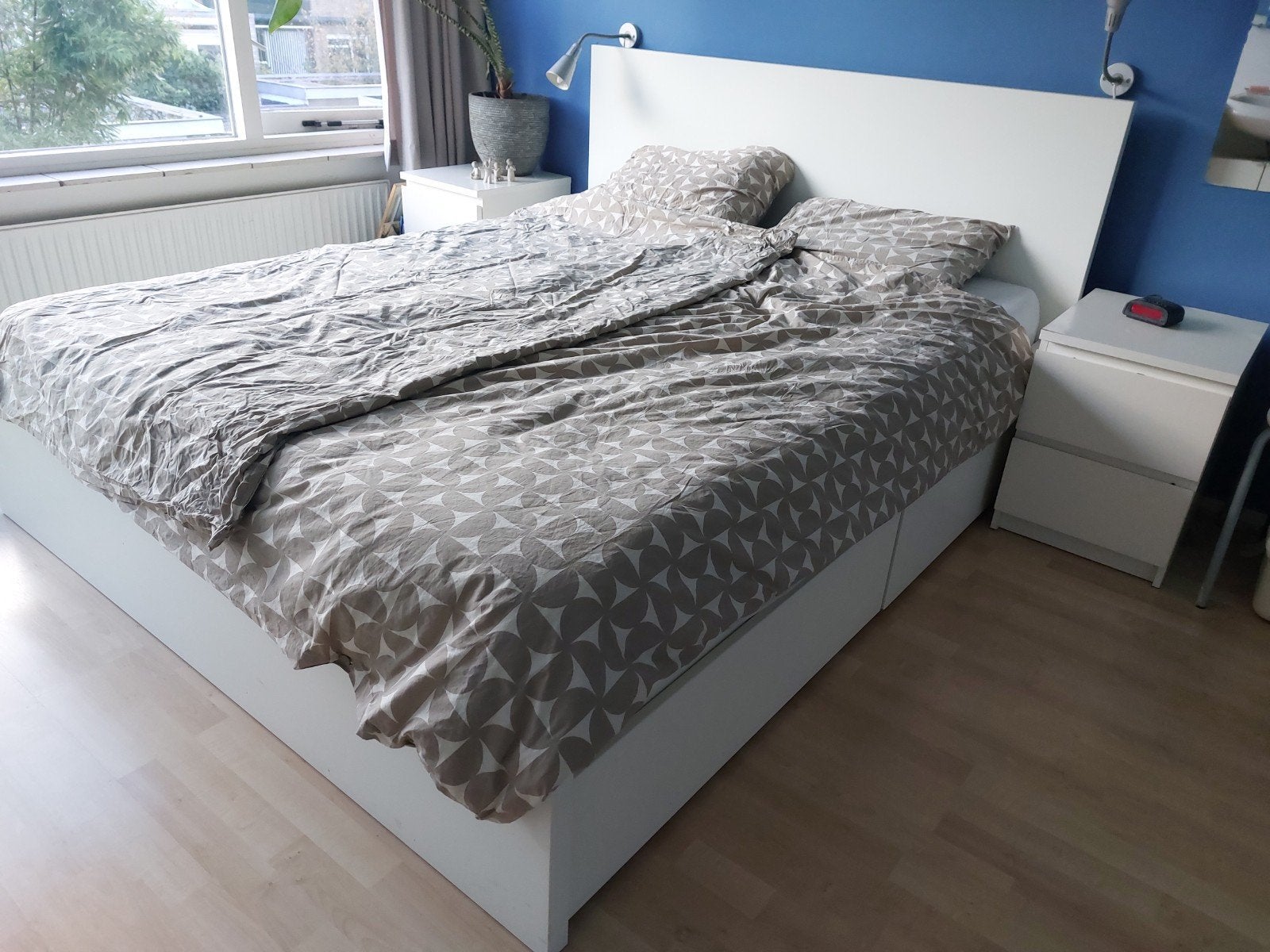 Ikea bed Malm, Ophalen, Gebruikt, Tweepersoons