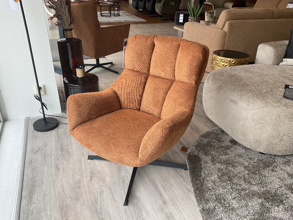 Fauteuil Modesto draaifauteuil stof  4 kleuren kubus wonen, Ophalen, Nieuw, 75 tot 100 cm, Stof
