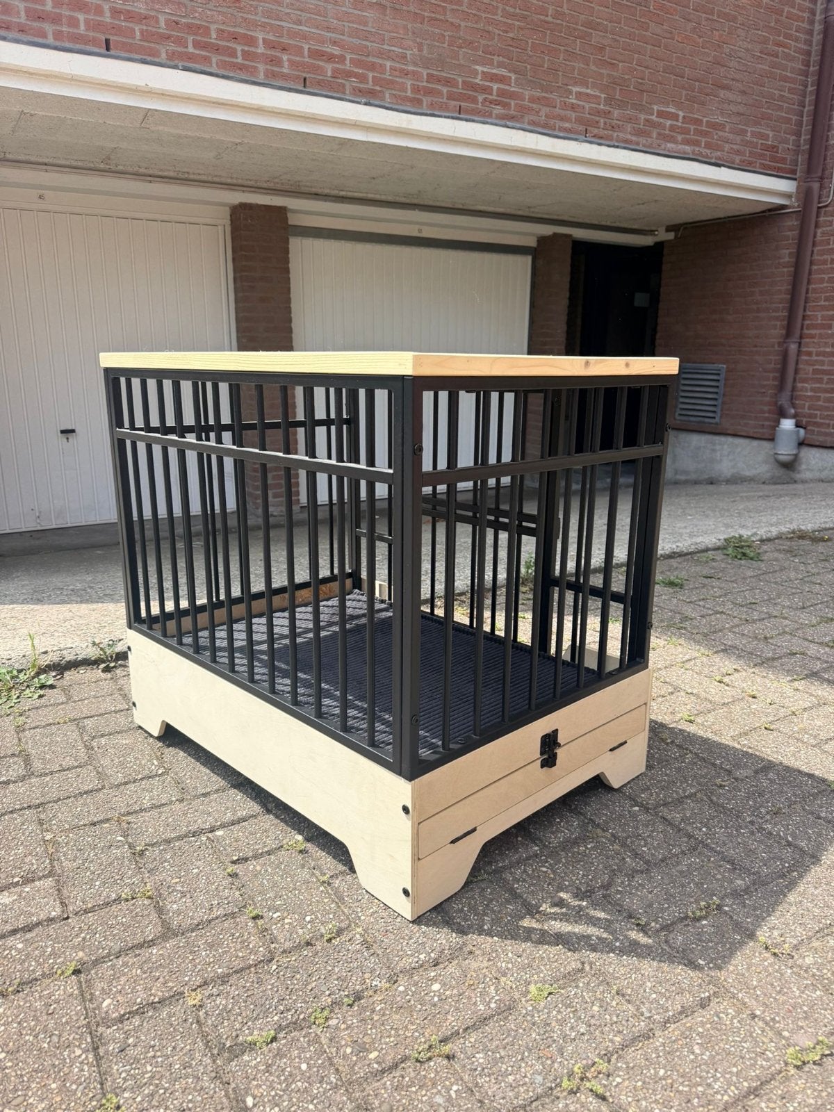 Designed by lotte bench met ribbed orthopedisch kussen, Dieren en Toebehoren, Ophalen, Gebruikt