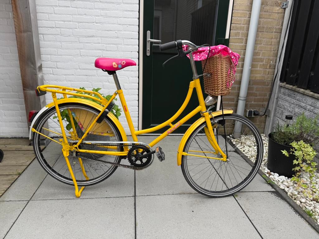 Leuke gele meisjesfiets, Ophalen, Gebruikt, 24 inch