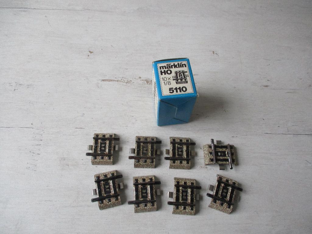 Märklin Rails 5110 lang 22,5 mm 8x, Ophalen, Wisselstroom, Rails, Zo goed als nieuw