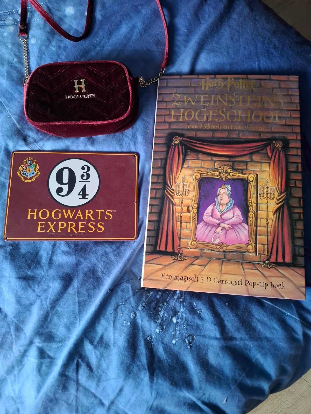 HARRY POTTER Magische pop-up boek , een bordje en een tasje, Verzamelen, Harry Potter, Ophalen of Verzenden, Zo goed als nieuw