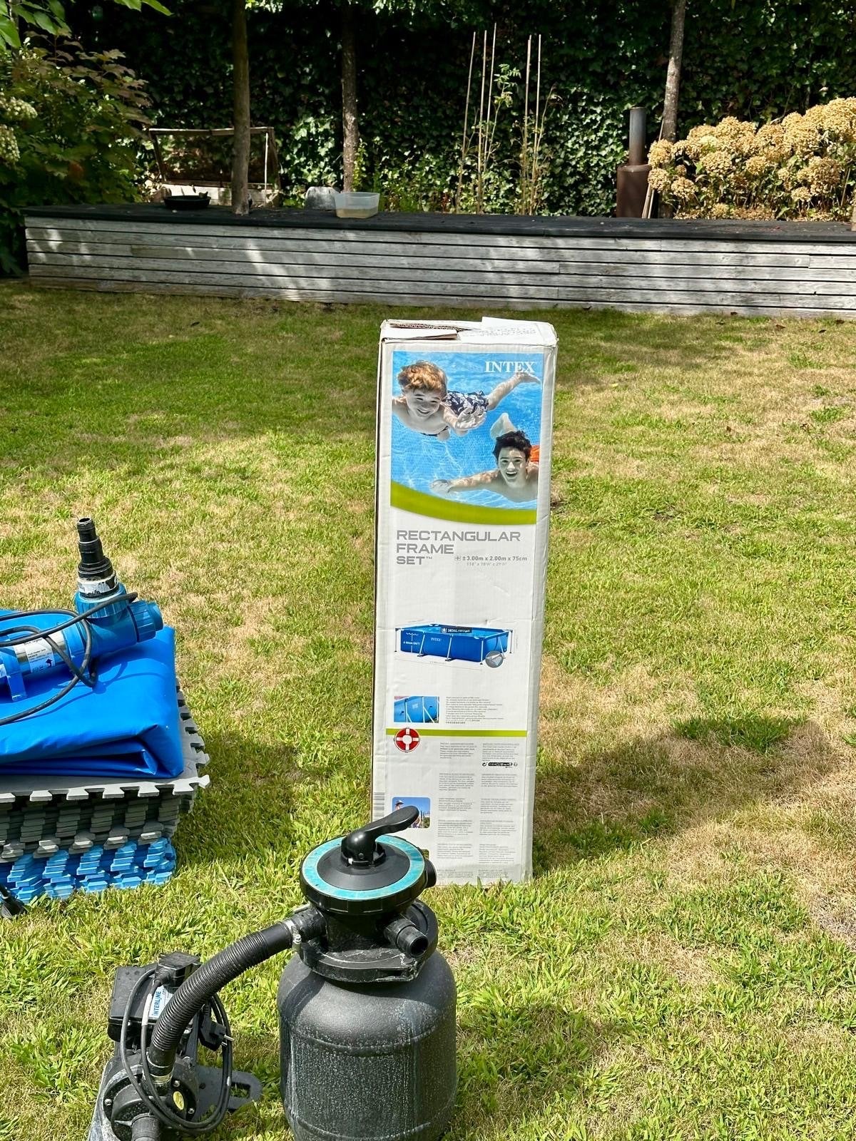 Intex Zwembad met Warmtepomp en Toebehoren, Ophalen, Gebruikt, Opzetzwembad, 200 tot 400 cm
