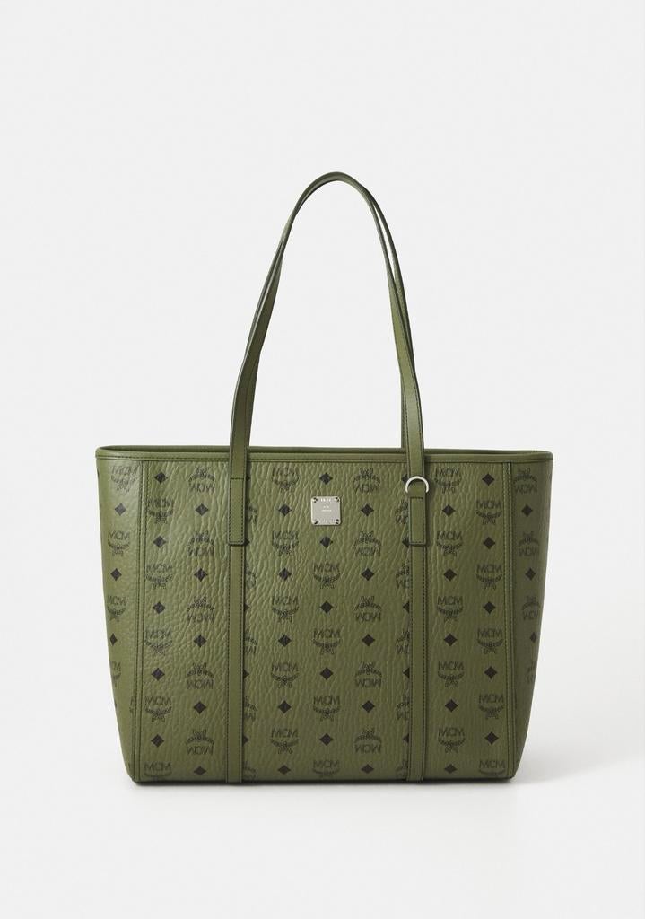 MCM Shopper Tas - Groen met Monogram Print, Sieraden, Tassen en Uiterlijk, Tassen | Damestassen, Ophalen, Nieuw, Groen, Shopper