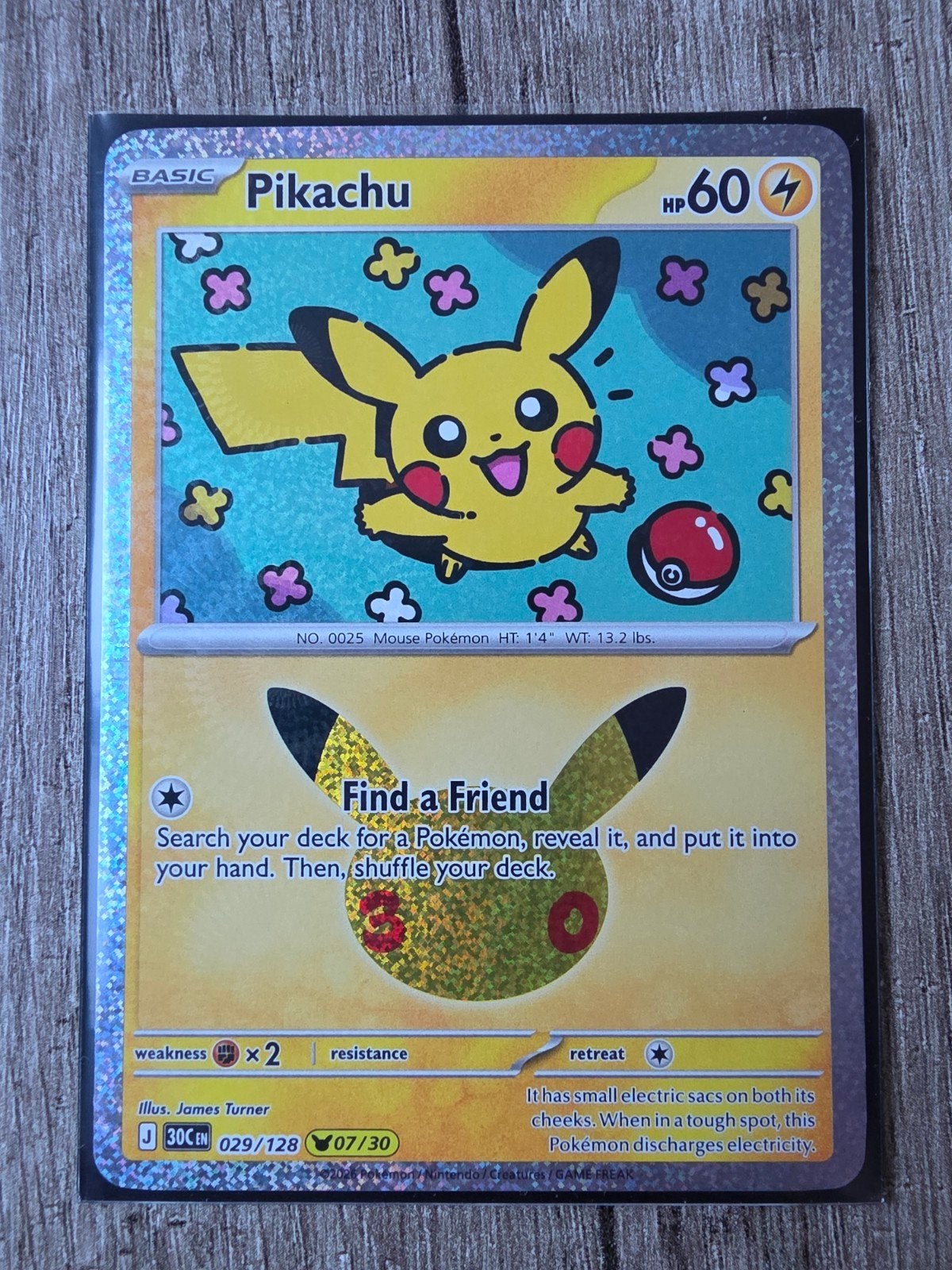 Pikachu Celebrations 25th Anniversary Pokémon Kaart, Ophalen of Verzenden, Zo goed als nieuw, Losse kaart