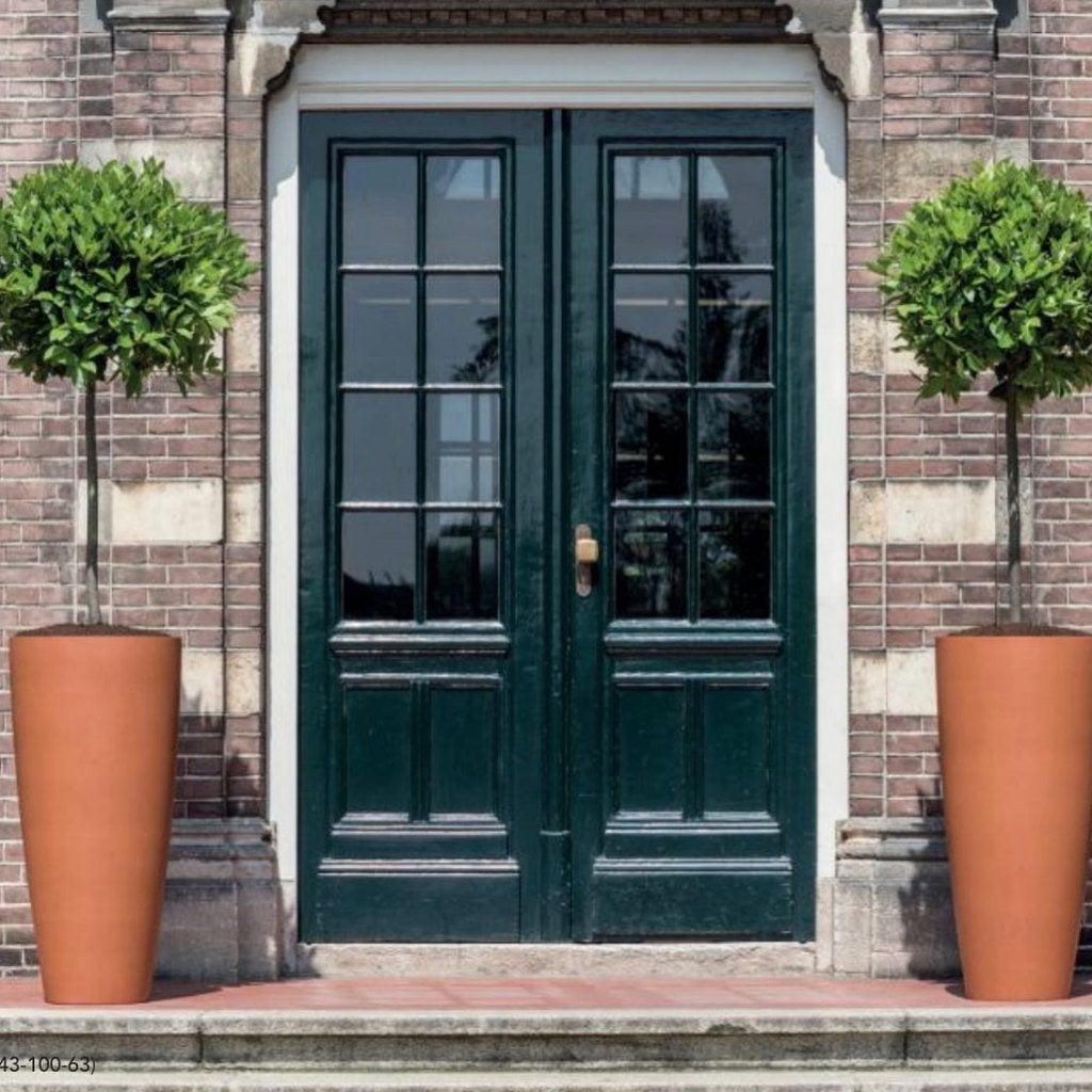 Fiberstone bloembak DAX bloempot terracotta-look Plantenbak, Tuin en Terras, Overige materialen, PotteryPotts, Rond, Nieuw