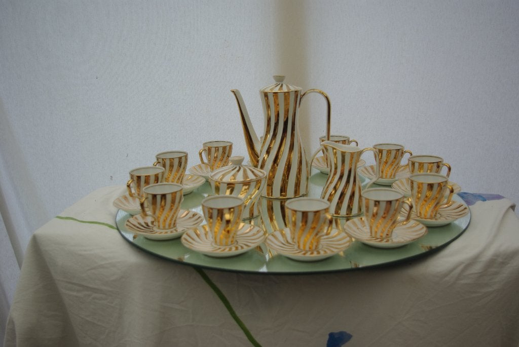 12 Delig Thee Servies, Antiek en Kunst, Antiek | Servies compleet, Ophalen of Verzenden