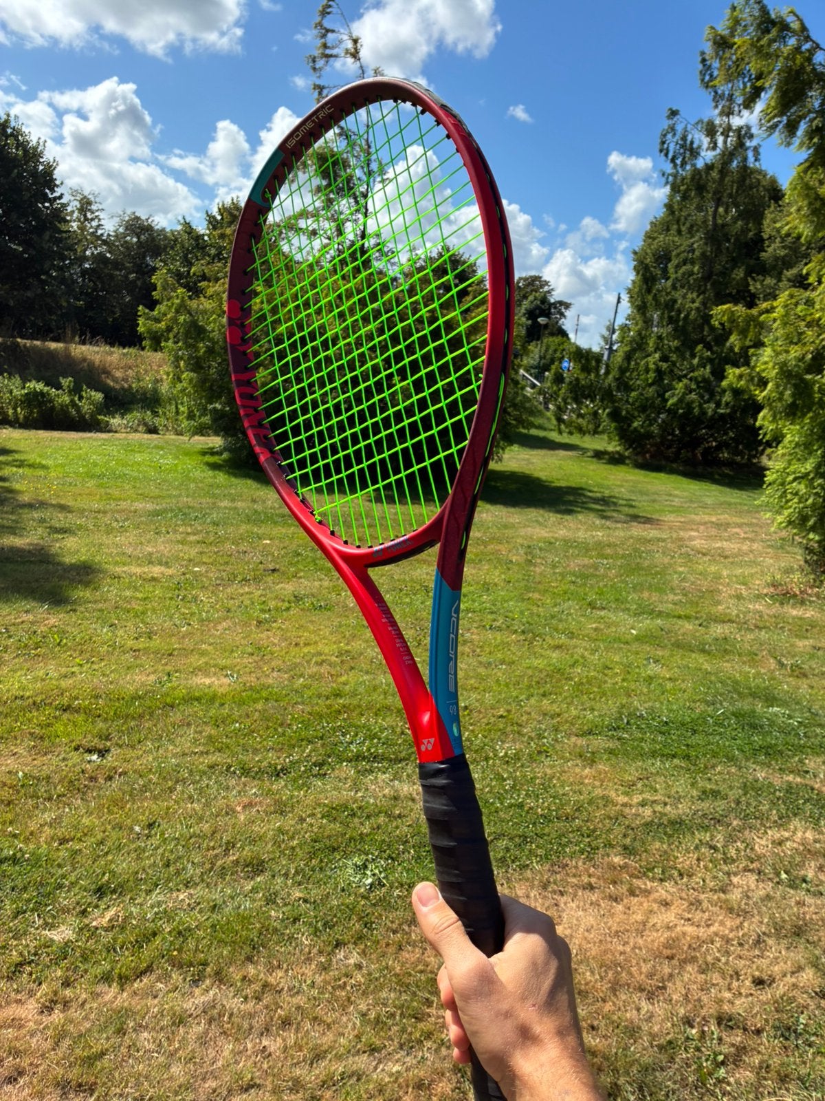 Yonex Vcore 98 (Grip 3) met nieuwe Head Lynx bespanning, Ophalen of Verzenden, Gebruikt, Racket, L3