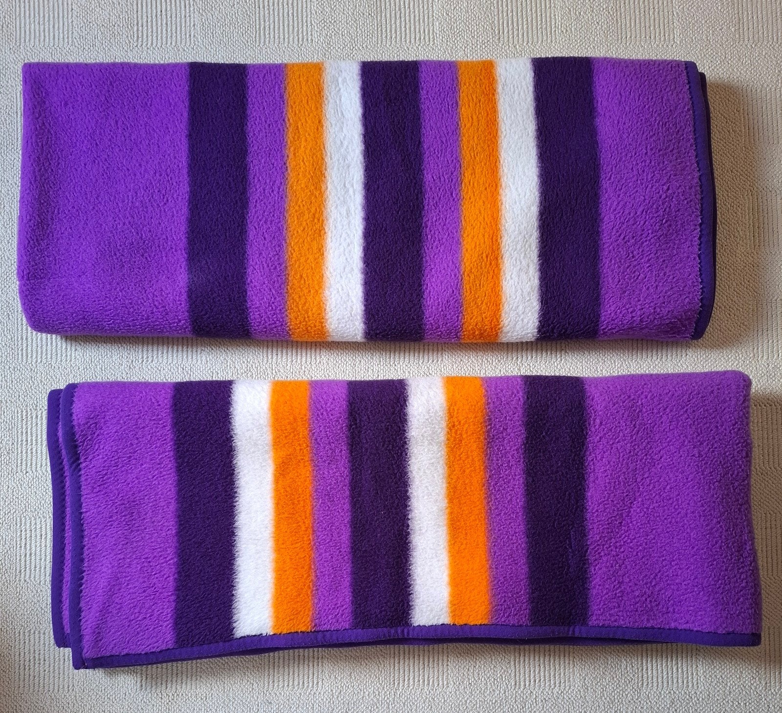 2 Vintage Didas Dralon Dekens - Anti-allergeen, Anti-allergisch, Gebruikt, Eenpersoons, Meerkleurig