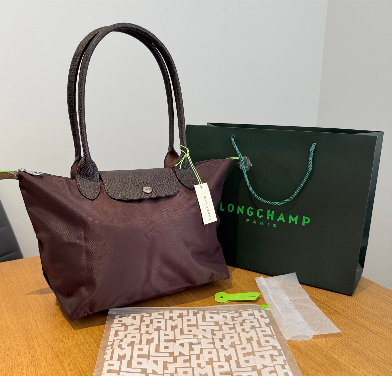 Longchamp Le Pliage Tote Bag - Mocha - Maat M, Verzenden, Zo goed als nieuw, Bruin, Shopper