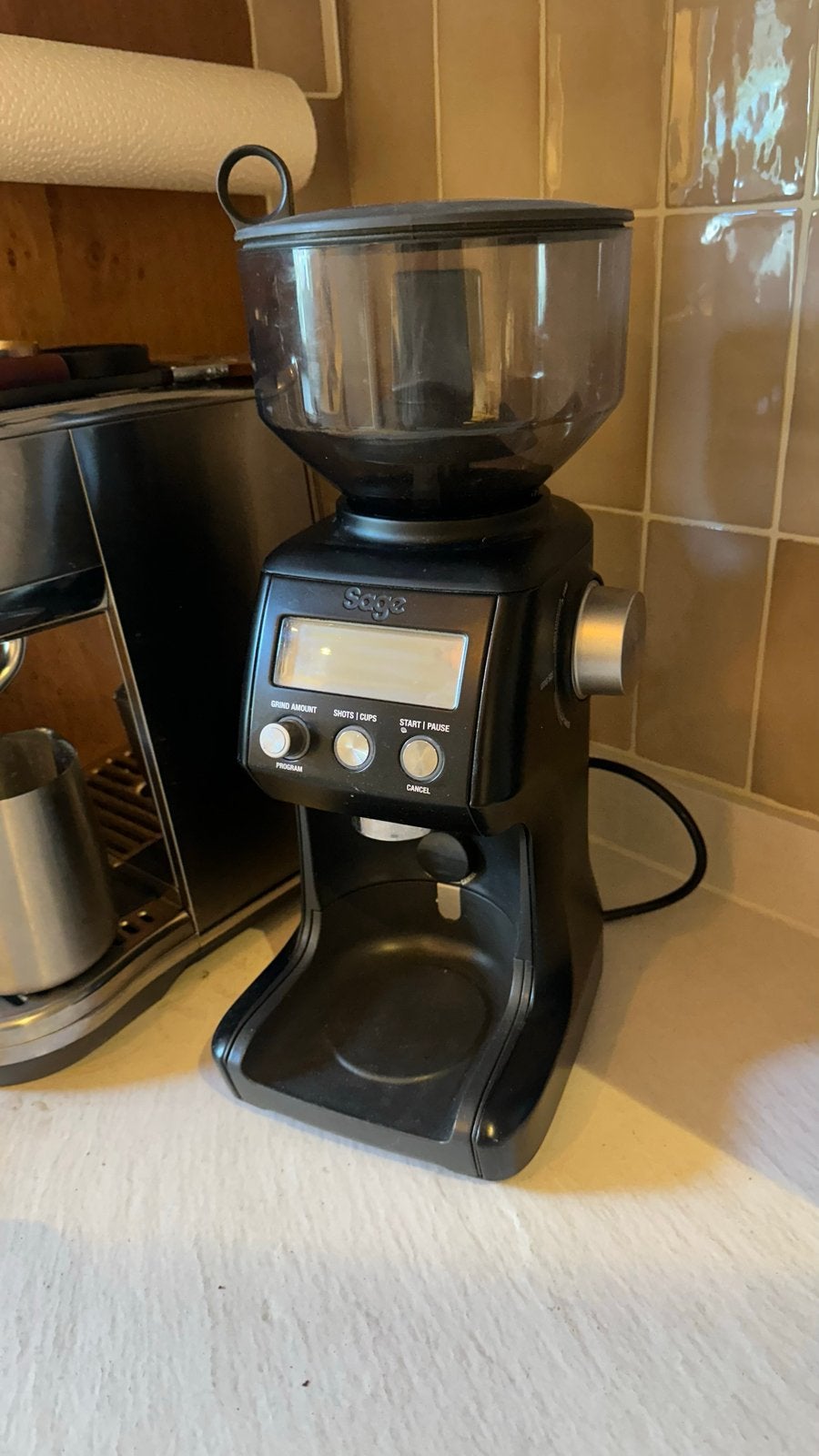 Sage The Smart Grinder Pro Black Koffiemolen Bonenmaler, Ophalen, Kunststof, Zwart, Overige merken