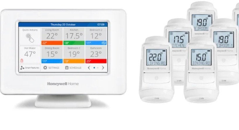 Honeywell Home Evohome WIFI  5-zone radiatorpakket, Ophalen of Verzenden, Slimme thermostaat, Zo goed als nieuw