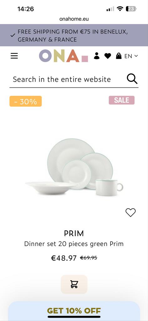 Drie  servis nieuwe ONA, Ophalen of Verzenden, Nieuw, Compleet servies