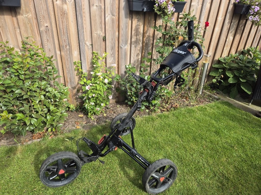 Zwarte Clicgear 3.0 golftrolley 3 wiel €139,-, Ophalen of Verzenden, Zo goed als nieuw, Golfkar, Overige merken