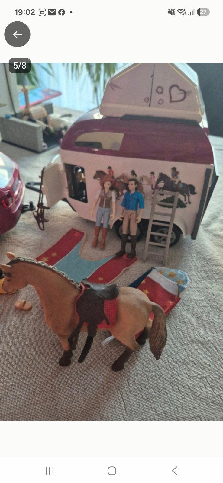 Schleich horse club auto met trailer, Ophalen of Verzenden, Gebruikt