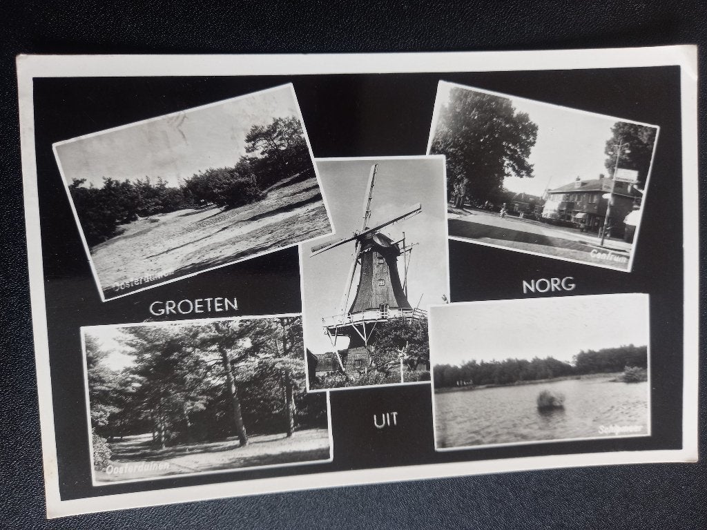 Norg, groeten uit 1958, Ophalen of Verzenden, 1940 tot 1960, Gelopen, Drenthe